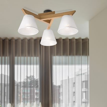 Lestenec ANTONIO 3xE14/40W/230V hrast