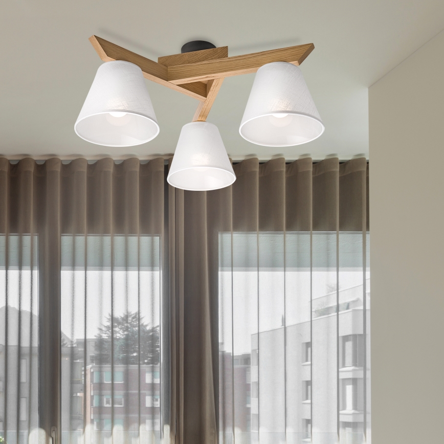 Lestenec ANTONIO 3xE14/40W/230V hrast