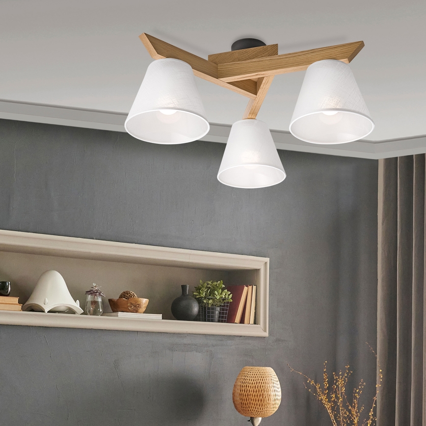 Lestenec ANTONIO 3xE14/40W/230V hrast