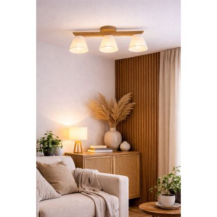 Lestenec ANTONIO 3xE14/40W/230V hrast