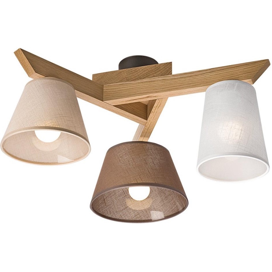 Lestenec ANTONIO 3xE14/40W/230V hrast