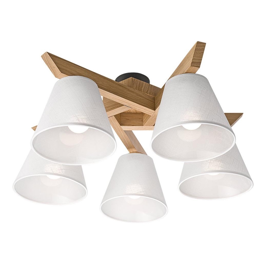 Lestenec ANTONIO 5xE14/40W/230V hrast