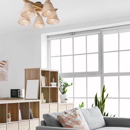 Lestenec ANTONIO 5xE14/40W/230V hrast