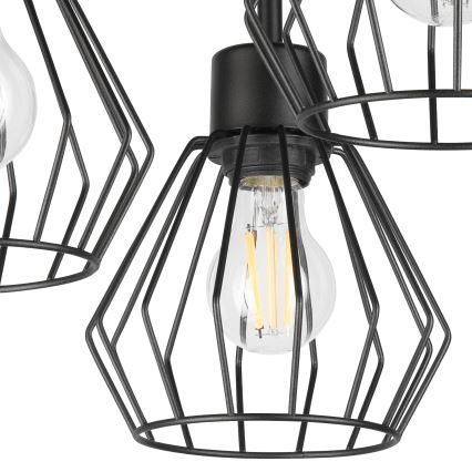 Lestenec AUDREY 3xE27/60W/230V črna