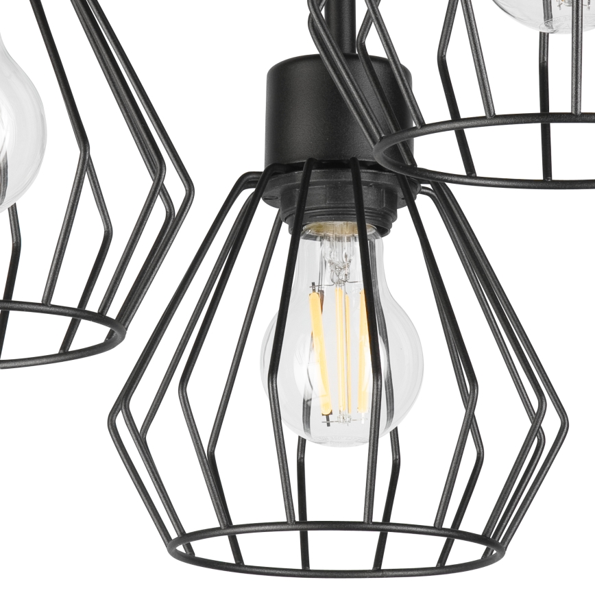 Lestenec AUDREY 3xE27/60W/230V črna