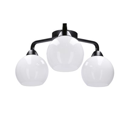 Lestenec CALDERA 3xE27/60W/230V črna