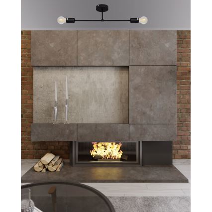Lestenec CAMBRIDGE 2xE27/15W/230V črn