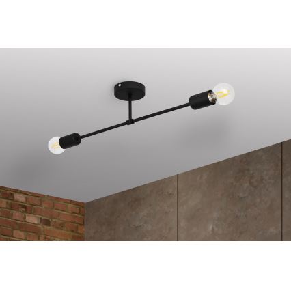 Lestenec CAMBRIDGE 2xE27/15W/230V črn