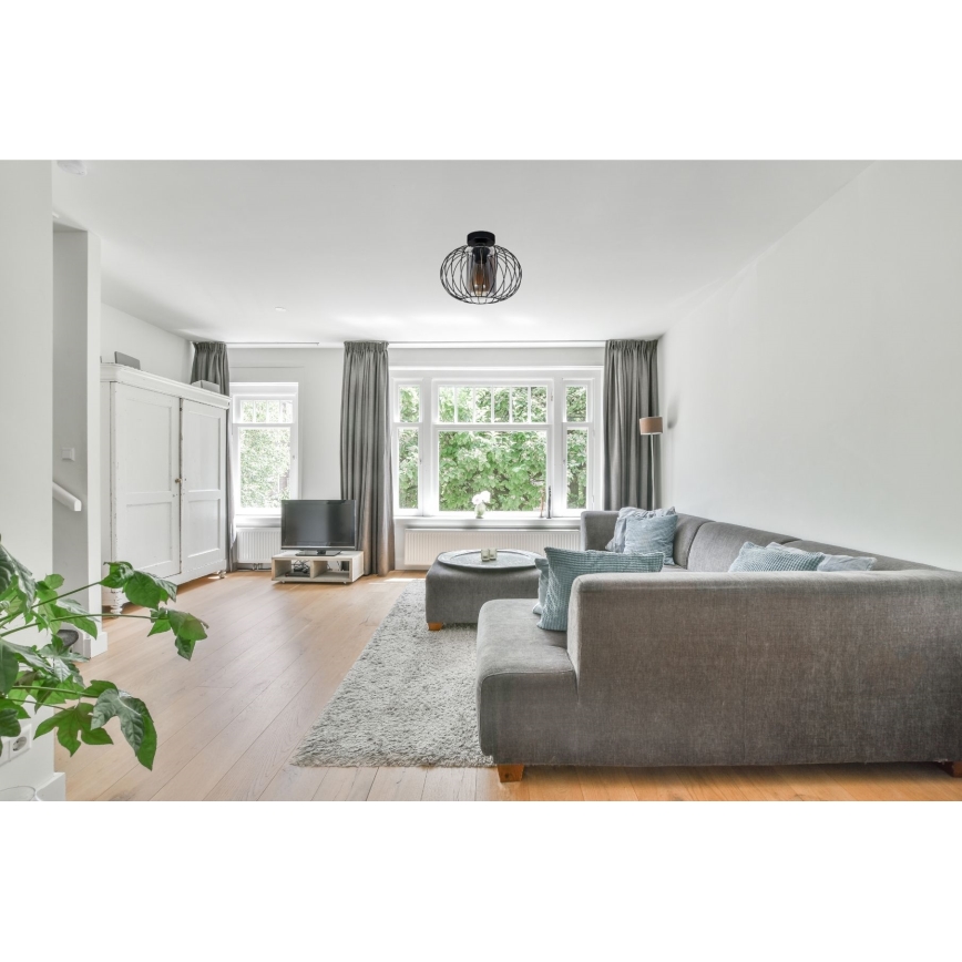 Lestenec CORRINI 1xE27/60W/230V pr. 25 cm črna/siva