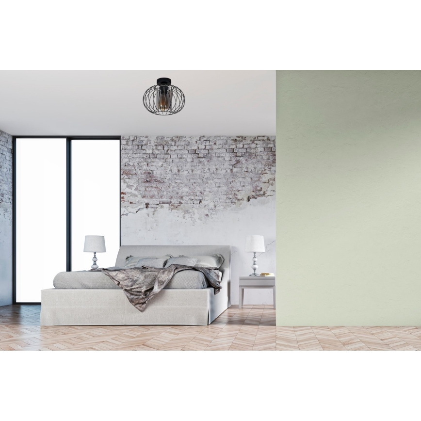 Lestenec CORRINI 1xE27/60W/230V pr. 25 cm črna/siva