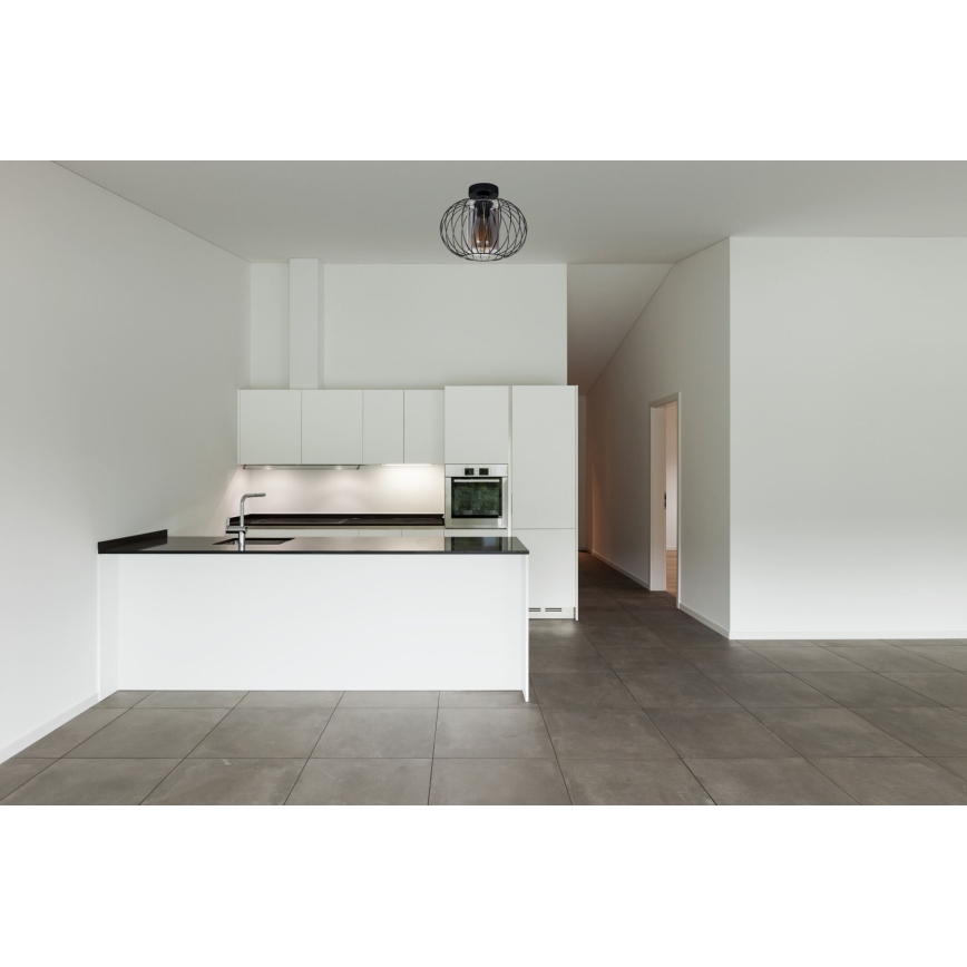 Lestenec CORRINI 1xE27/60W/230V pr. 25 cm črna/siva