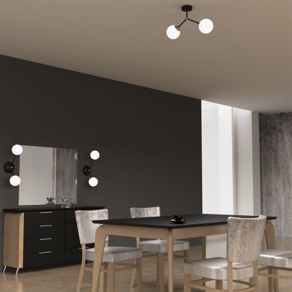 Lestenec JOY 2xE14/40W/230V črn/krom