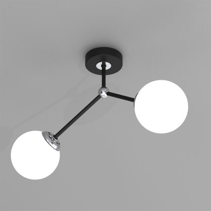 Lestenec JOY 2xE14/40W/230V črn/krom