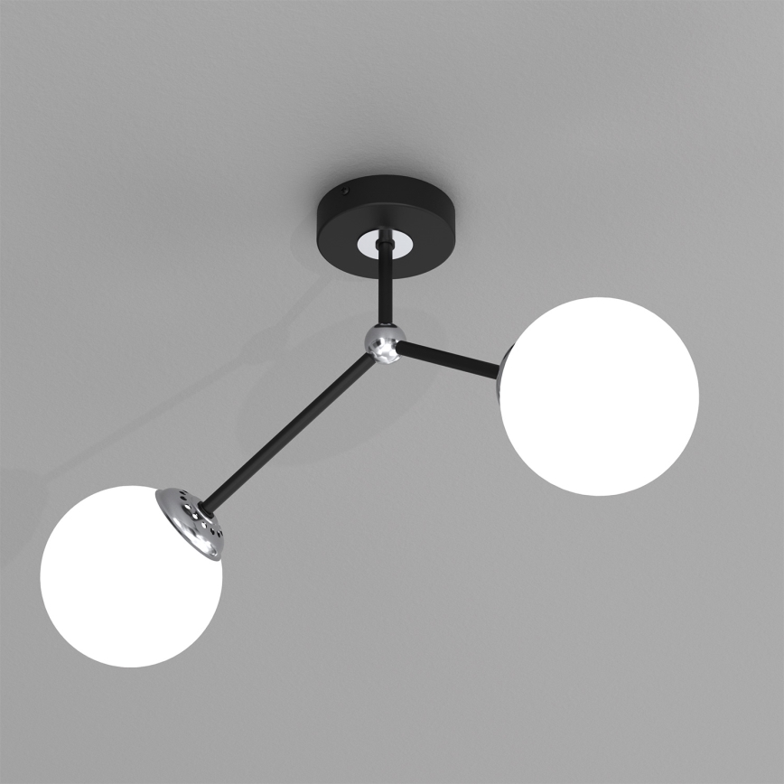 Lestenec JOY 2xE14/40W/230V črn/krom