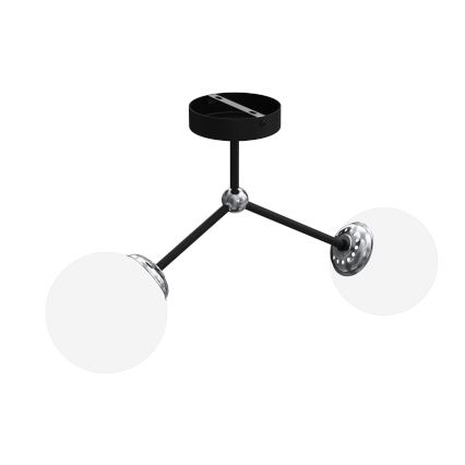 Lestenec JOY 2xE14/40W/230V črn/krom