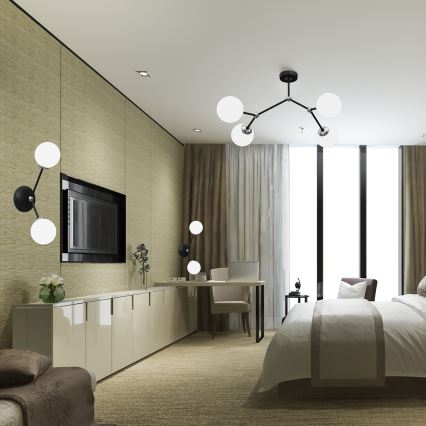Lestenec JOY 4xE14/40W/230V črn/krom