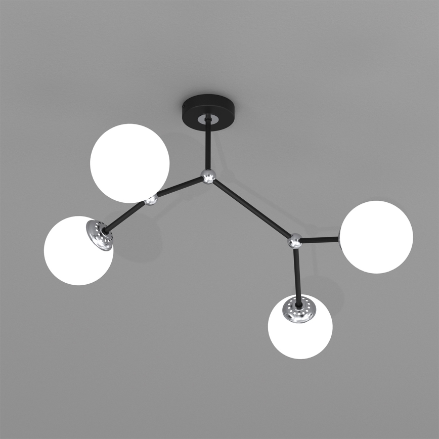 Lestenec JOY 4xE14/40W/230V črn/krom