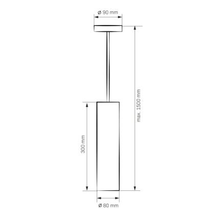 Lestenec LATI 1xGU10/8W/230V črn