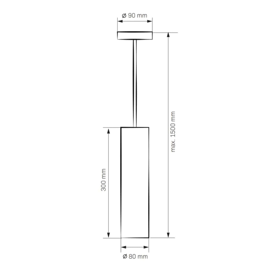 Lestenec LATI 1xGU10/8W/230V črn