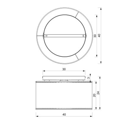 Lestenec LOFT SHADE 3xE27/60W/230V črna