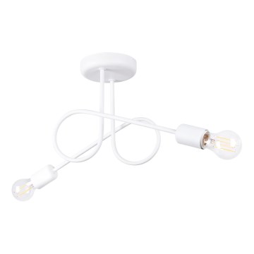 Lestenec LOOP 2xE27/15W/230V bela