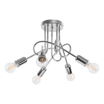 Lestenec LOOP 5xE27/15W/230V sijajni krom