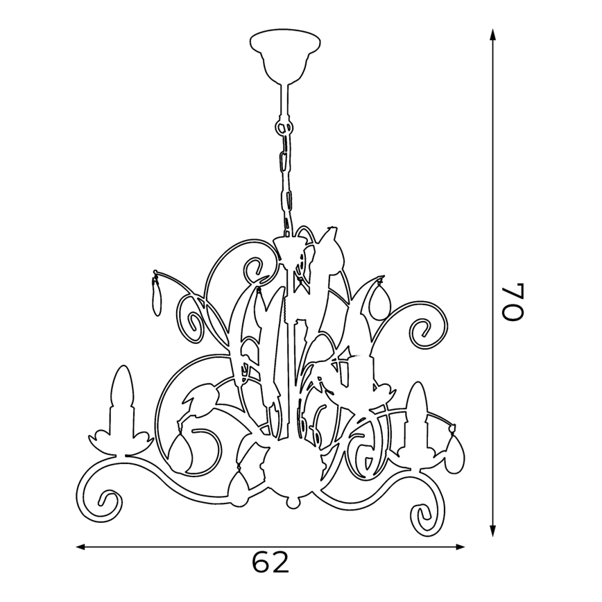 Lestenec LUCE 3xE14/60W/230V