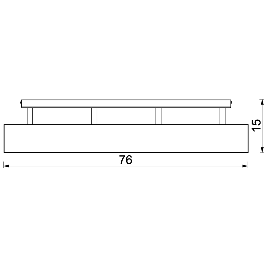 Lestenec MAISON 4xGU10/8W/230V rjava/hrast