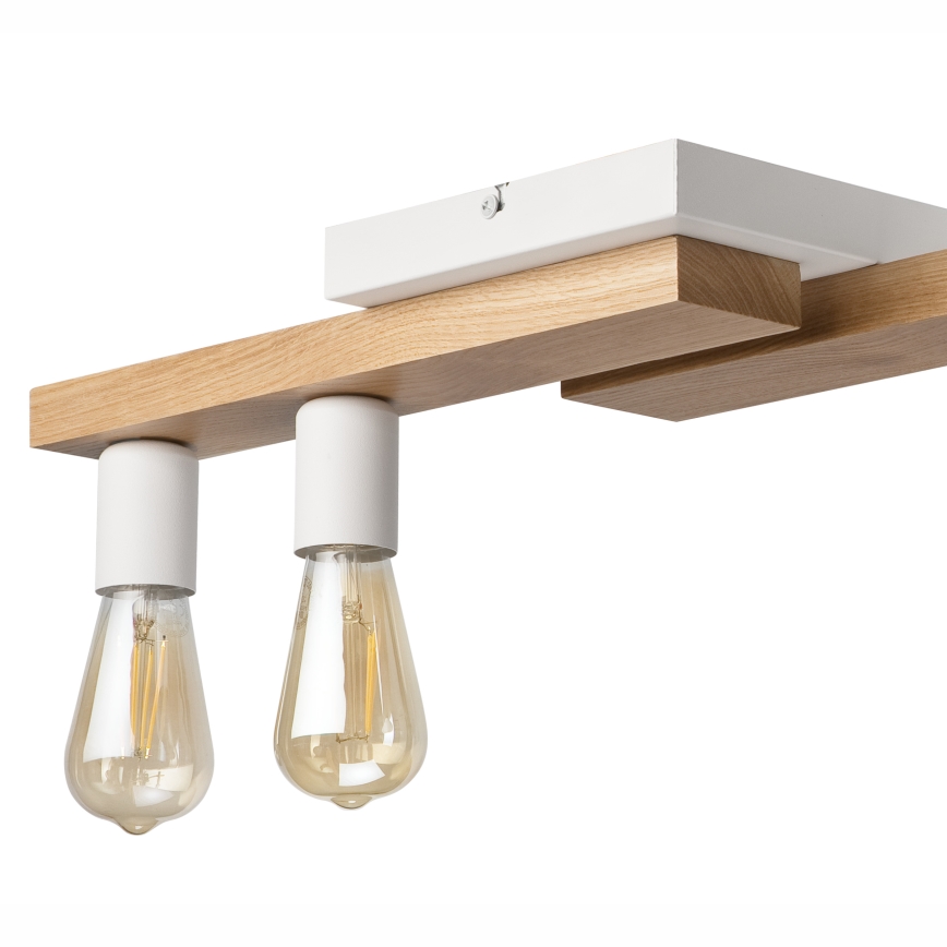Lestenec MATTE 2xE27/15W/230V + 3xG9/5W/230V bela/hrast