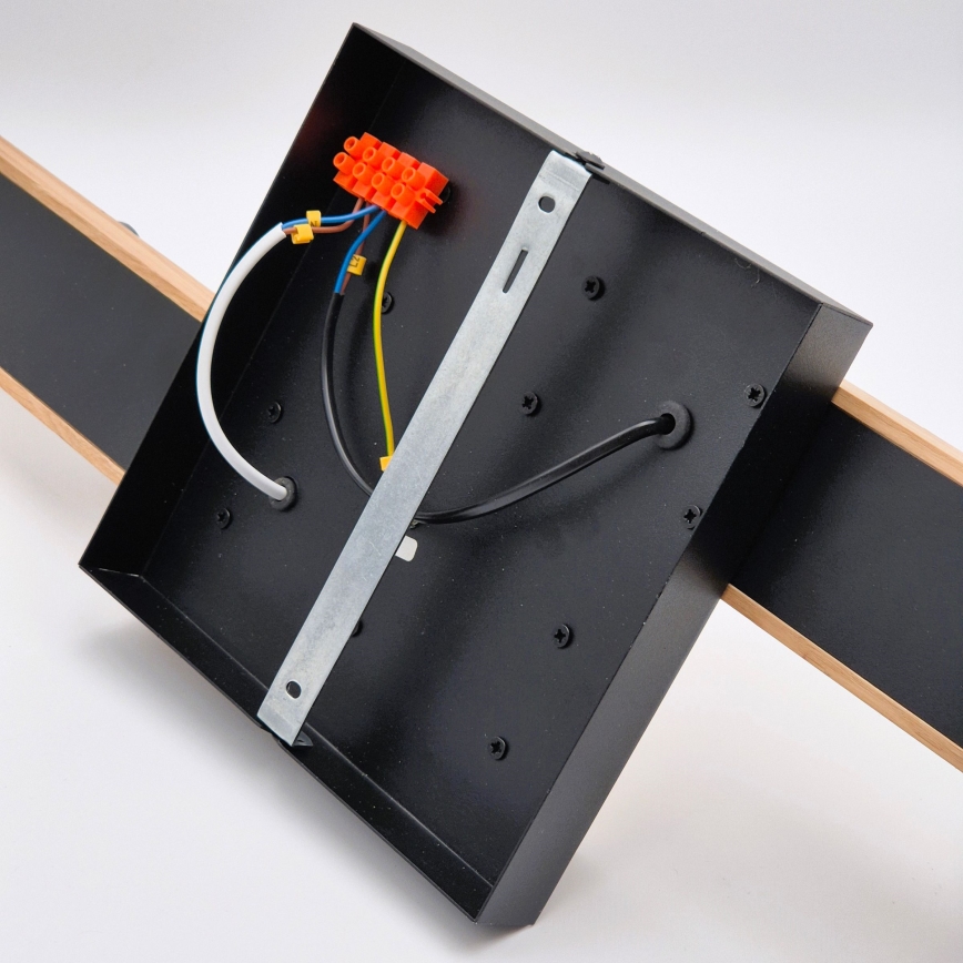 Lestenec MATTE 2xE27/15W/230V + 3xG9/5W/230V črna/hrast