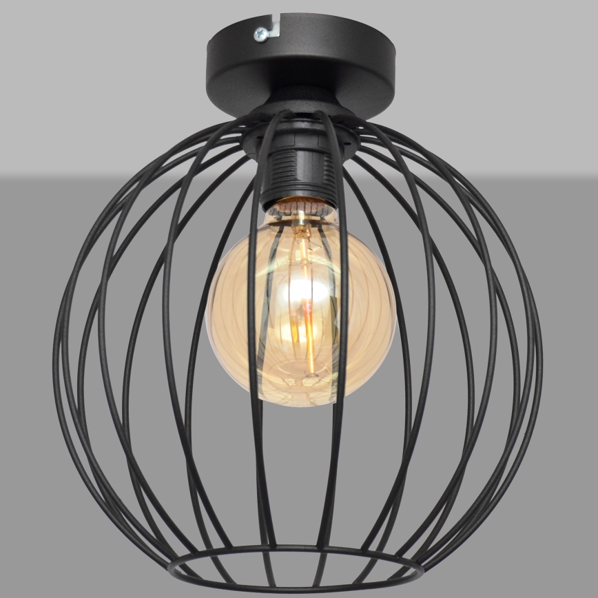 Lestenec MERCURE 1xE27/15W/230V pr. 24 cm črna