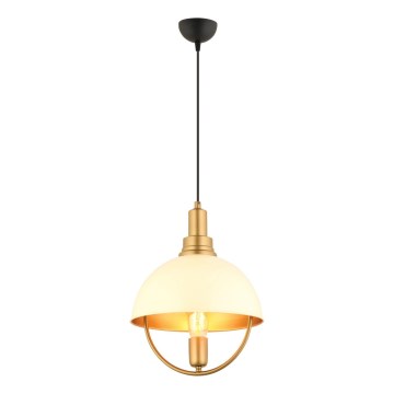 Lestenec MONZA na kablu 1xE27/40W/230V Ø 30 cm krem/zlata