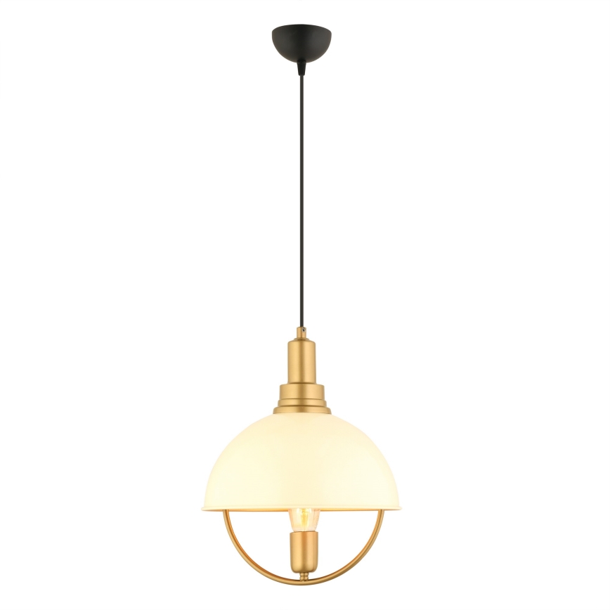 Lestenec MONZA na kablu 1xE27/40W/230V Ø 30 cm krem/zlata