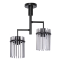 Lestenec na drogu 2xE27/60W/230V črna/dimna