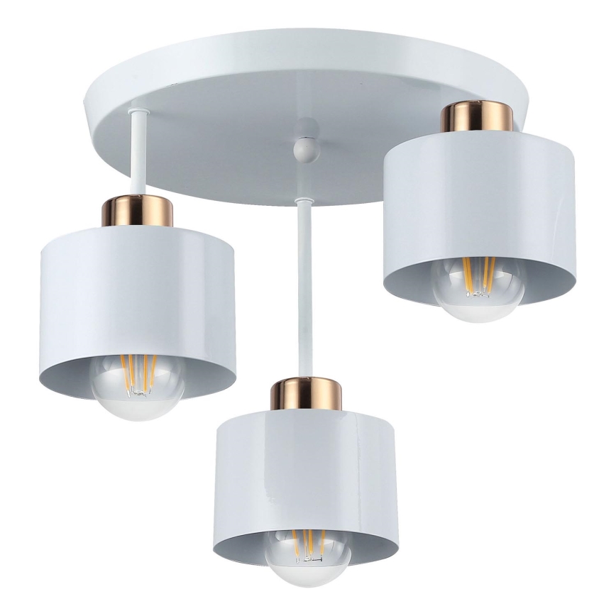 Lestenec na drogu 3xE27/35W/230V pr. 30 cm bela/zlata