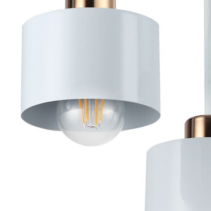 Lestenec na drogu 3xE27/35W/230V pr. 30 cm bela/zlata