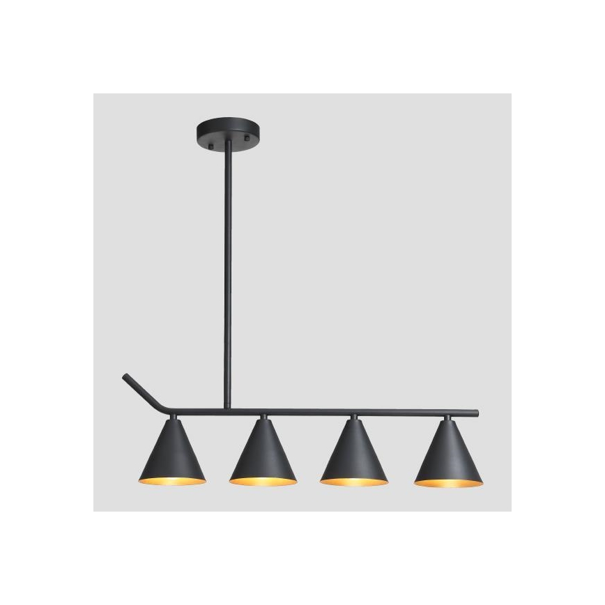 Lestenec na drogu 4xΕ27/40W/230V črna