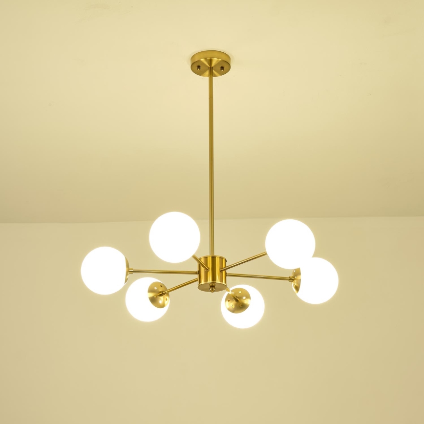 Lestenec na drogu 6xE27/40W/230V medenina