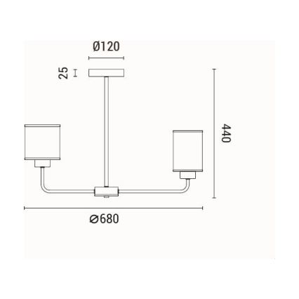 Lestenec na drogu 6xE27/60W/230V