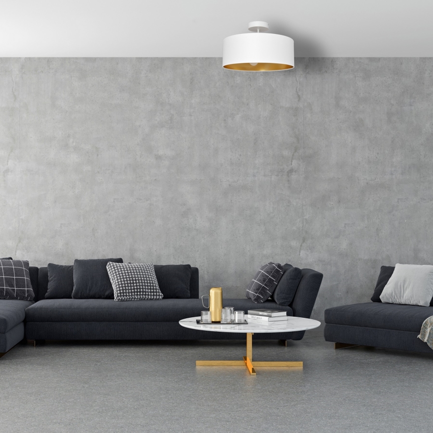 Lestenec na drogu ALBA 3xE27/15W/230V bela/zlata