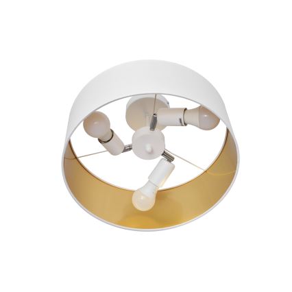 Lestenec na drogu ALBA 3xE27/15W/230V bela/zlata