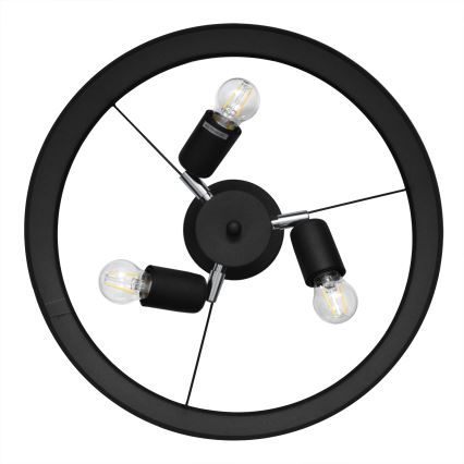 Lestenec na drogu ALBA 3xE27/15W/230V črna