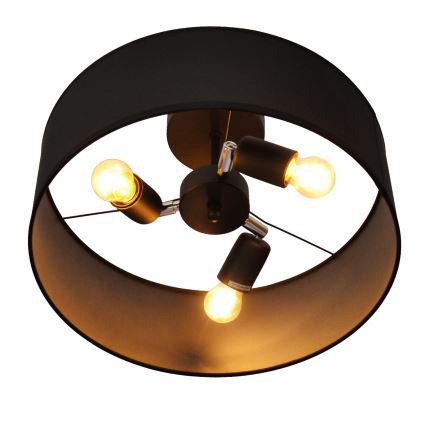 Lestenec na drogu ALBA 3xE27/15W/230V črna