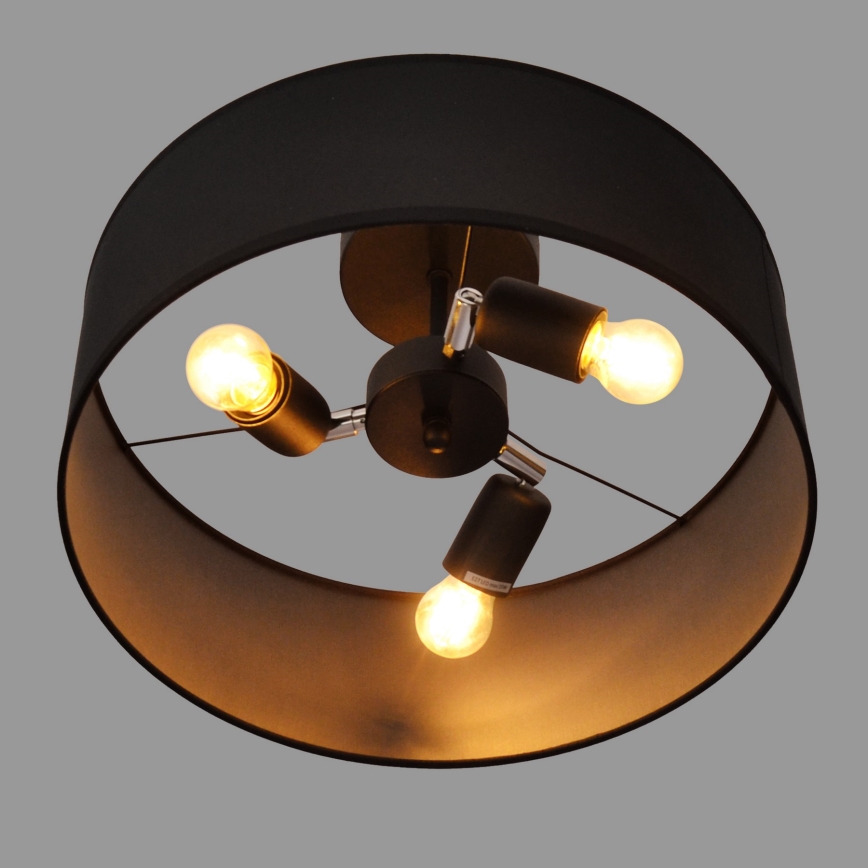 Lestenec na drogu ALBA 3xE27/15W/230V črna