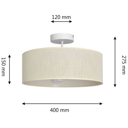 Lestenec na drogu ALBA 3xE27/15W/230V kremna