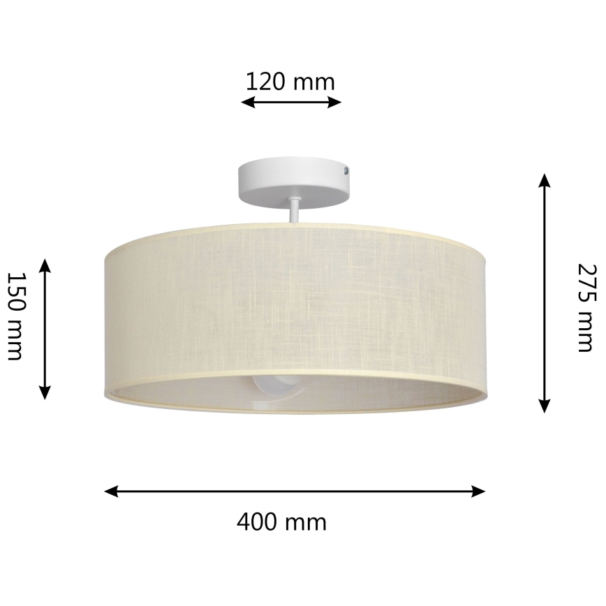 Lestenec na drogu ALBA 3xE27/15W/230V kremna