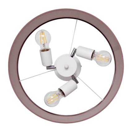 Lestenec na drogu ALBA 3xE27/15W/230V roza