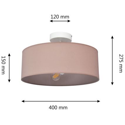 Lestenec na drogu ALBA 3xE27/15W/230V roza