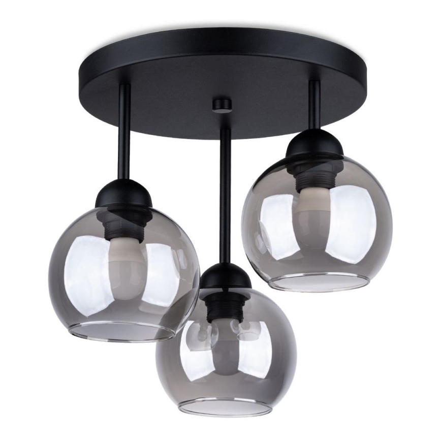Lestenec na drogu ALINO 3xE27/60W/230V črna