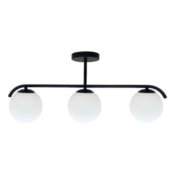 Lestenec na drogu AMADEO 3xE14/40W/230V črna
